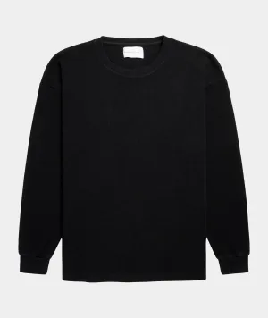 L/S OverSize Waffle - Black
