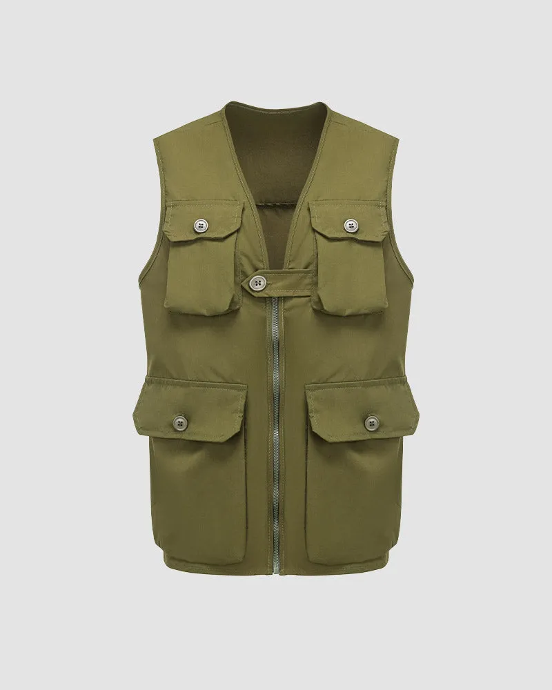 Lunar Oasis Puffer Vest with Pockets