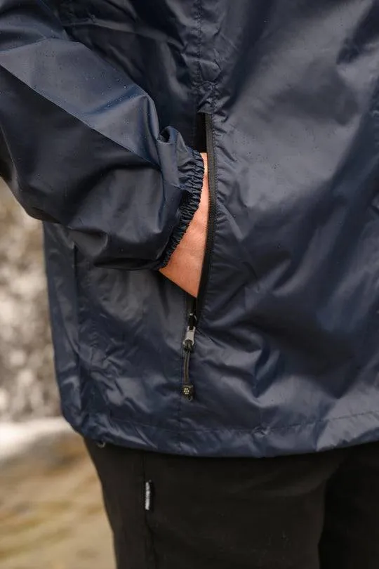 Mac in a Sac Adults Origin Waterproof Breathable Windproof Unisex Packable Jacket-NAVY