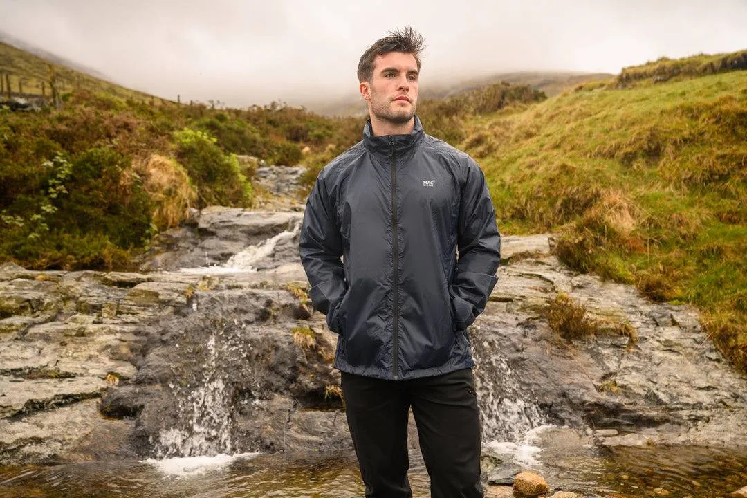 Mac in a Sac Adults Origin Waterproof Breathable Windproof Unisex Packable Jacket-NAVY