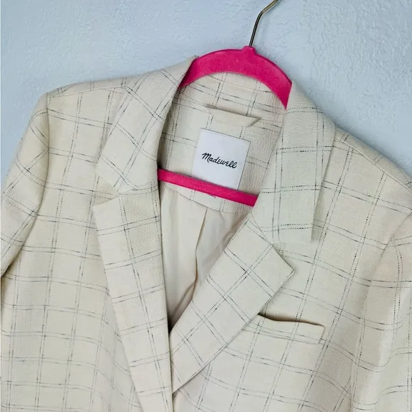 Madewell The Plus Caldwell Double-Breasted Blazer Ghent Plaid XL