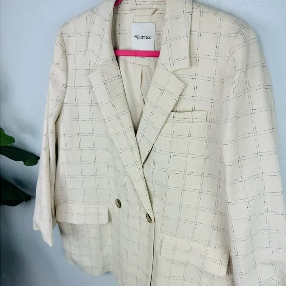 Madewell The Plus Caldwell Double-Breasted Blazer Ghent Plaid XL