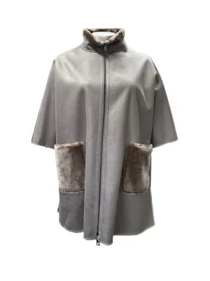 Marina Rinaldi Women's Beige Efeso Zipper Closure Coat NWT