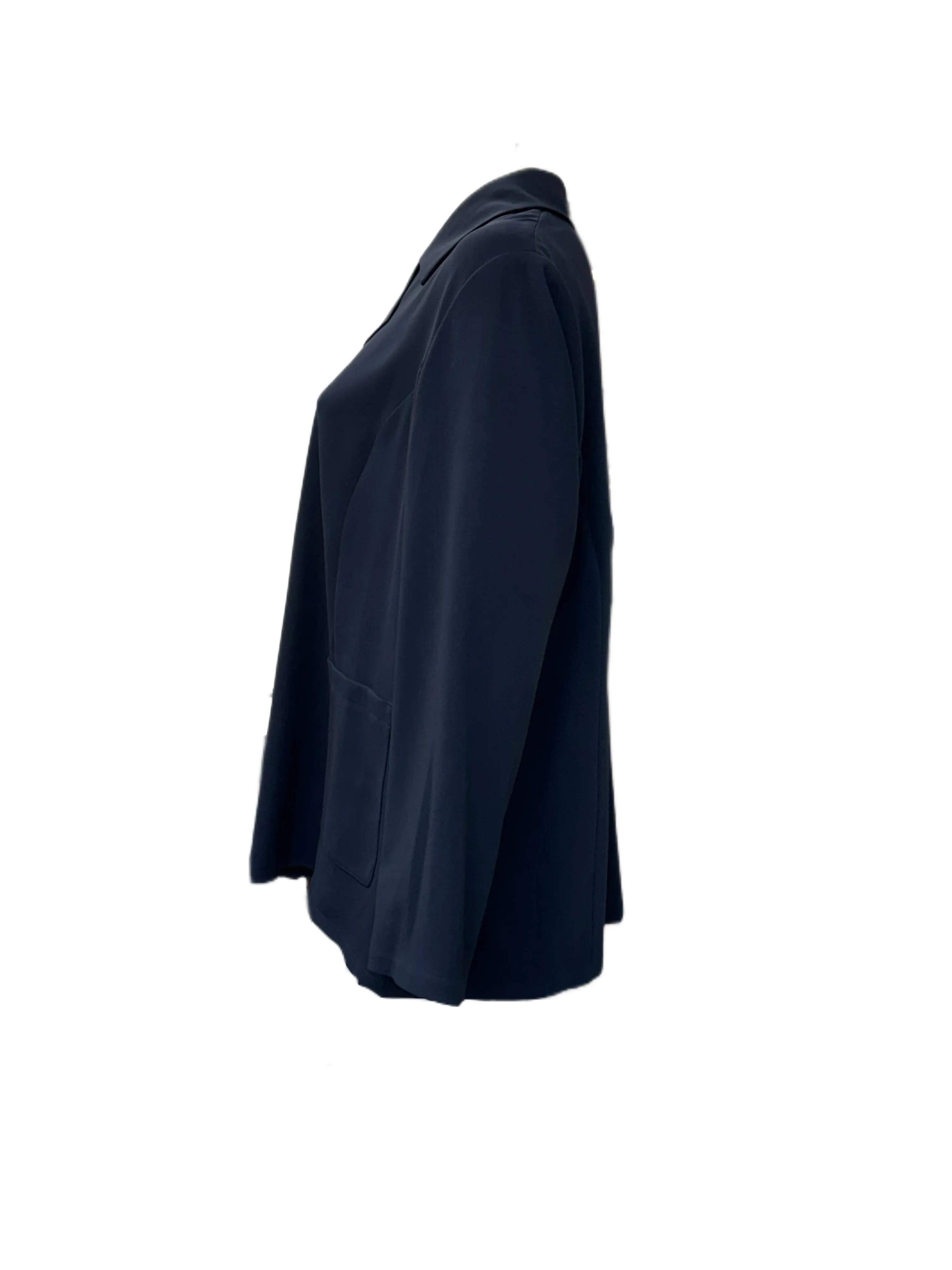Marina Rinaldi Women's Blue Carnet Open Front Jacket NWT
