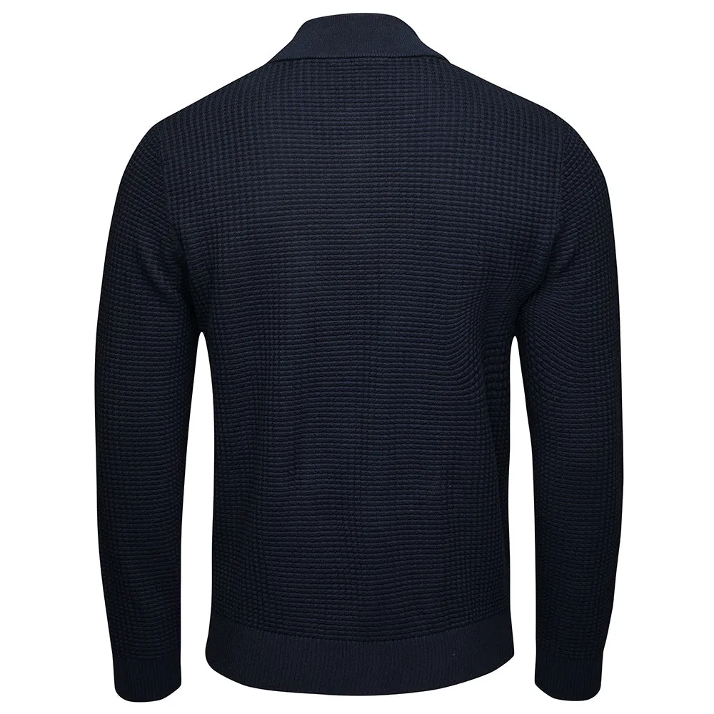 Mens Arundal Merino Blend Waffle Knit Jacket