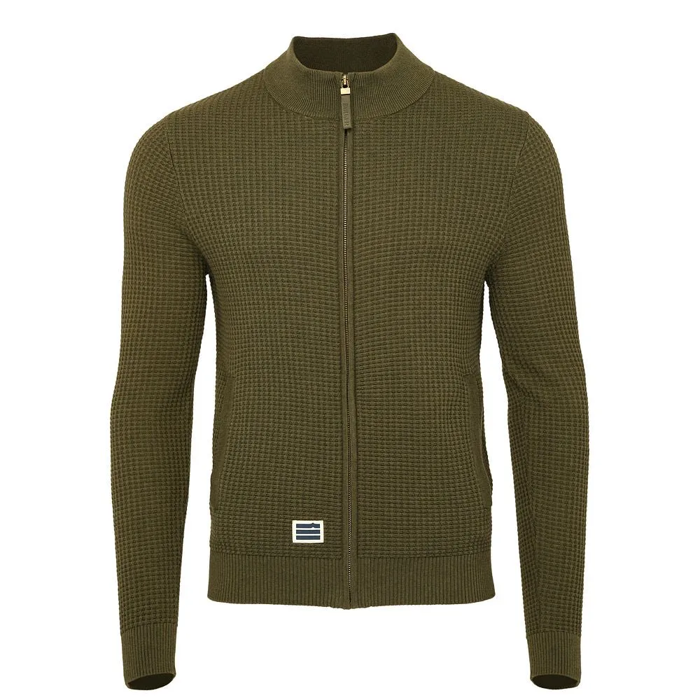 Mens Arundal Merino Blend Waffle Knit Jacket