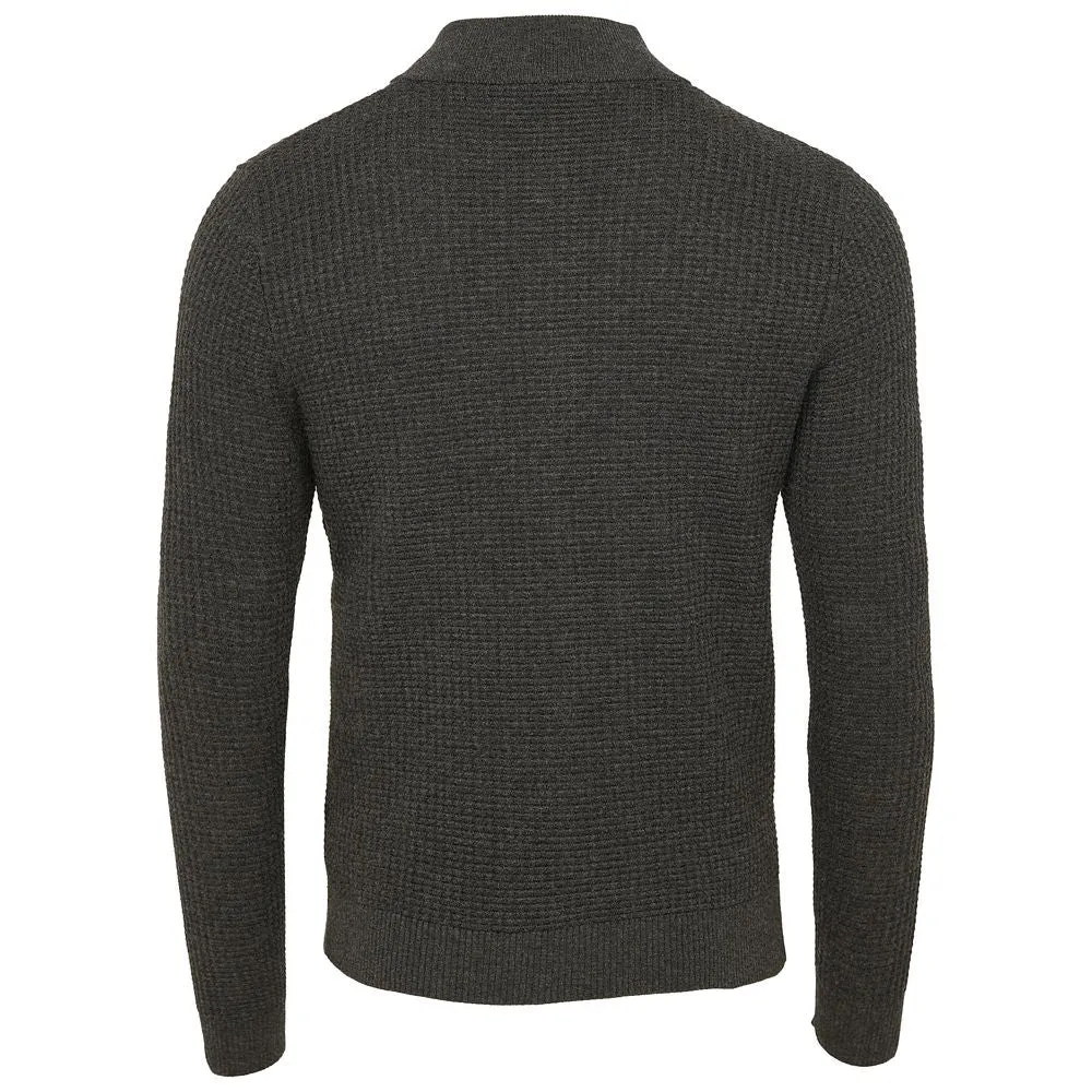 Mens Arundal Merino Blend Waffle Knit Jacket