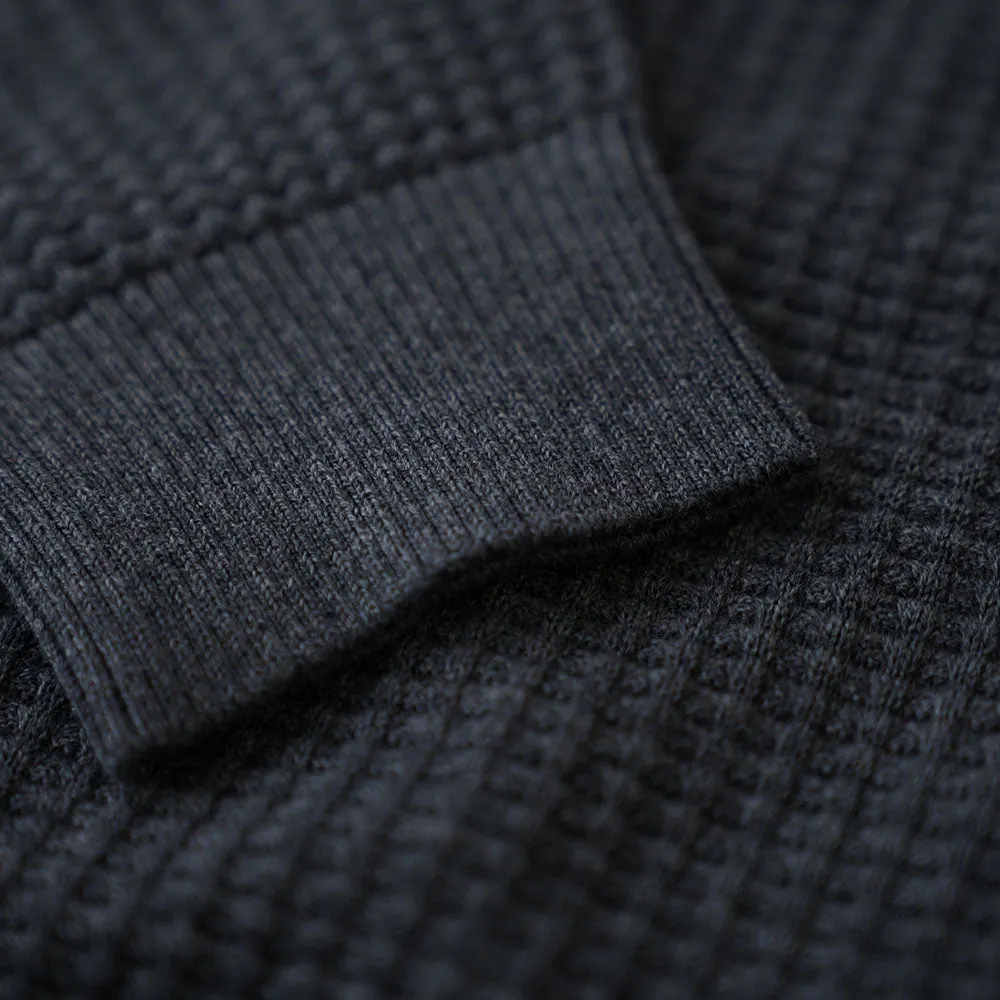 Mens Arundal Merino Blend Waffle Knit Jacket