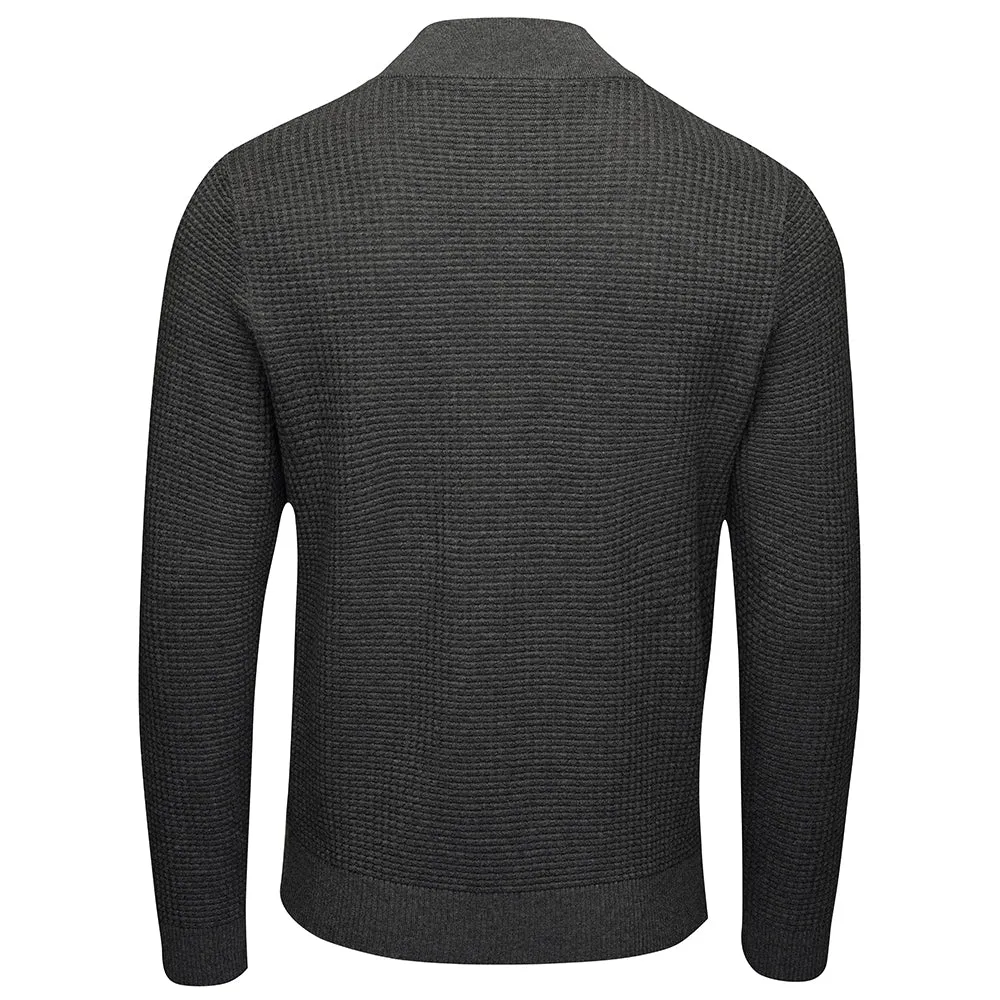 Mens Arundal Merino Blend Waffle Knit Jacket