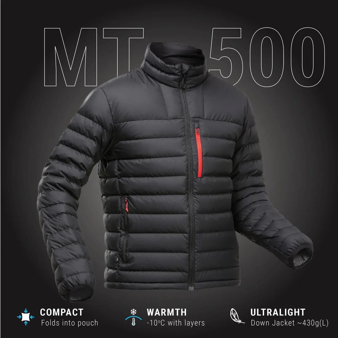 Men’s hiking down jacket -10°C MH500