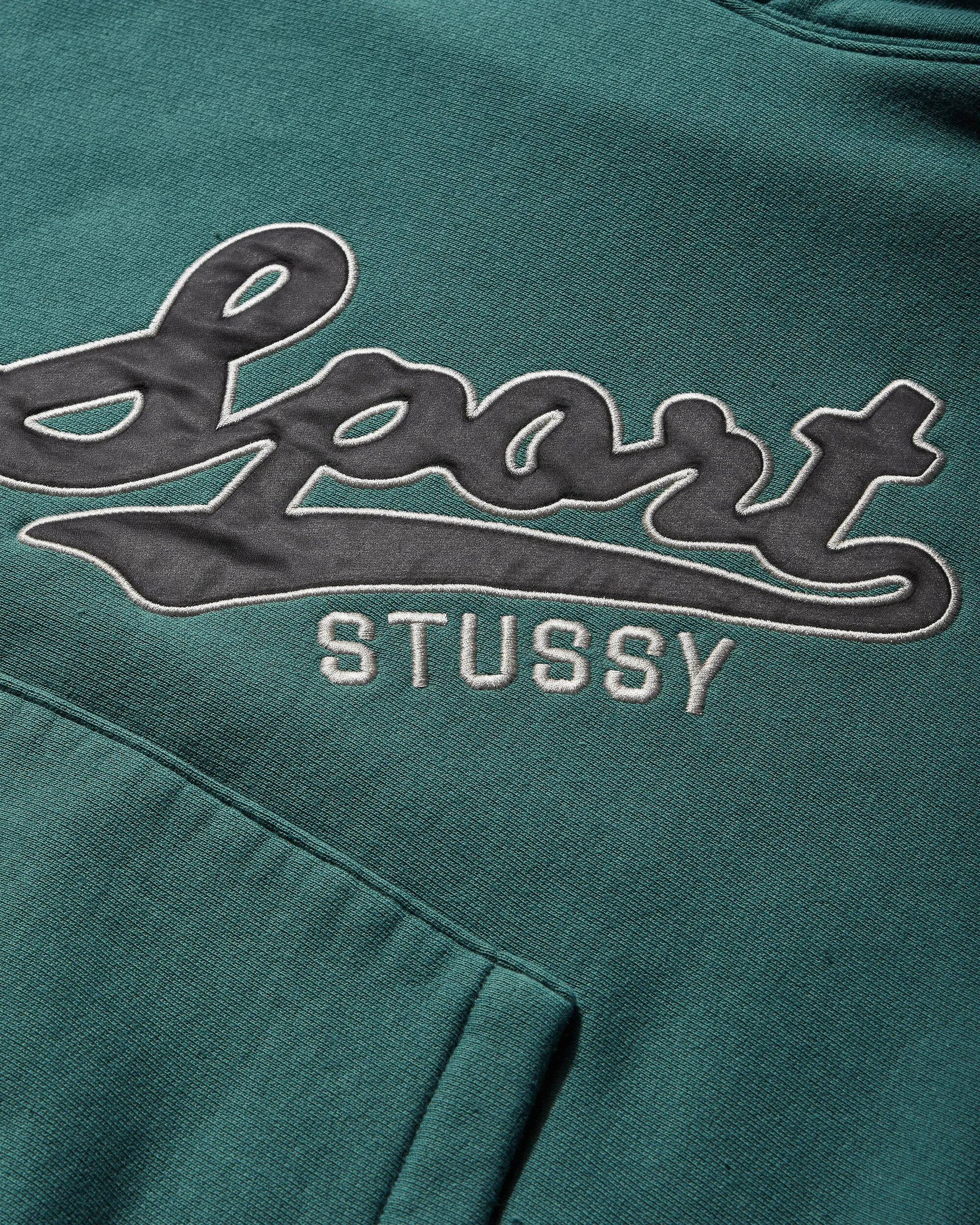 Men's Satin Patch Oversized Hoodie Green