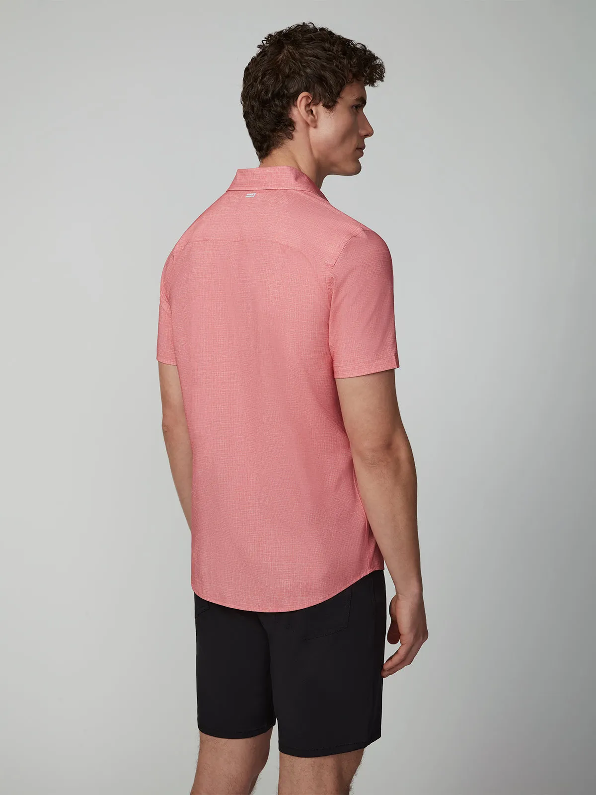 Men's Short Sleeve Textured 4-Way Stretch Shirt