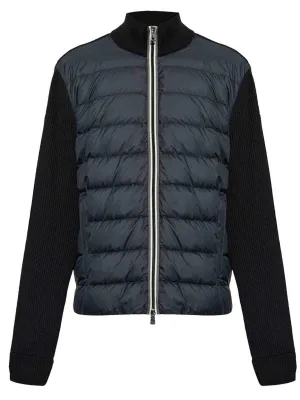 MONCLER Zip-Up Padded Cardigan Black