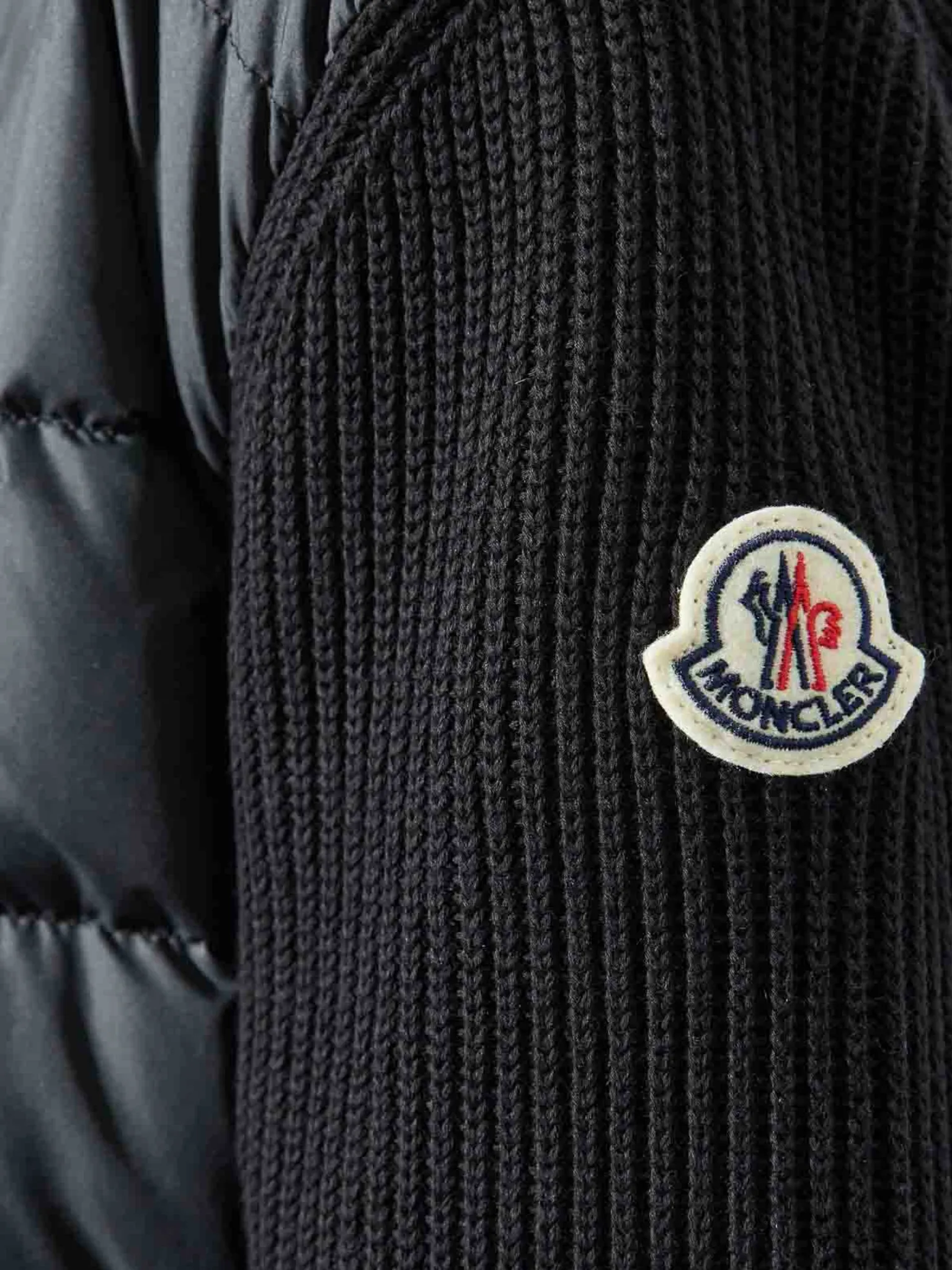 MONCLER Zip-Up Padded Cardigan Black
