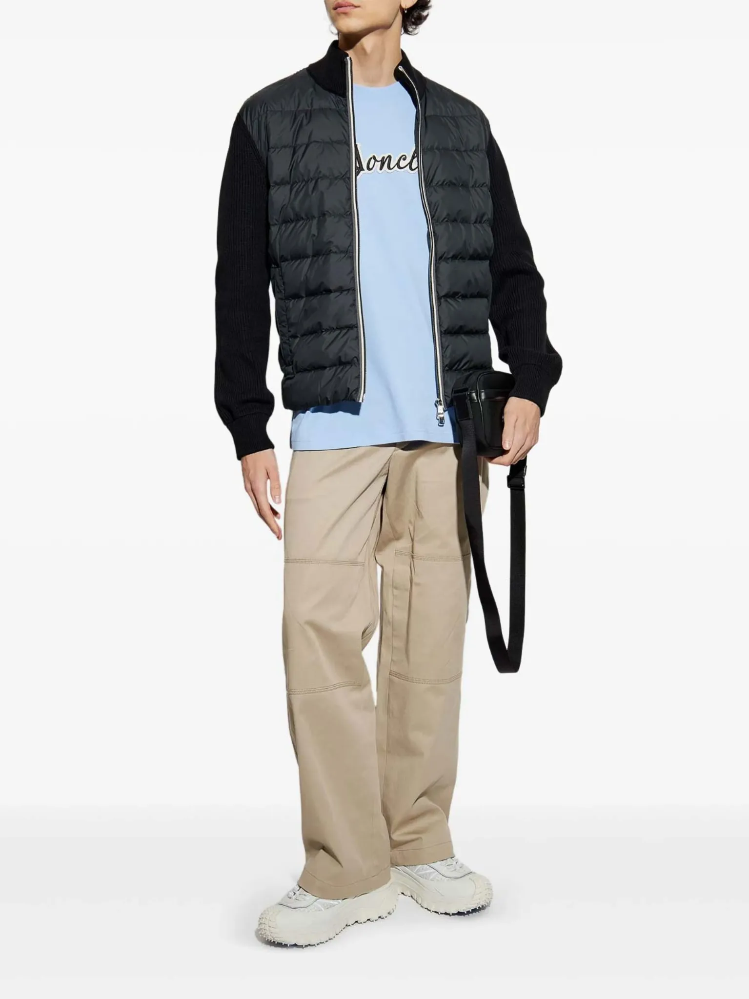 MONCLER Zip-Up Padded Cardigan Black