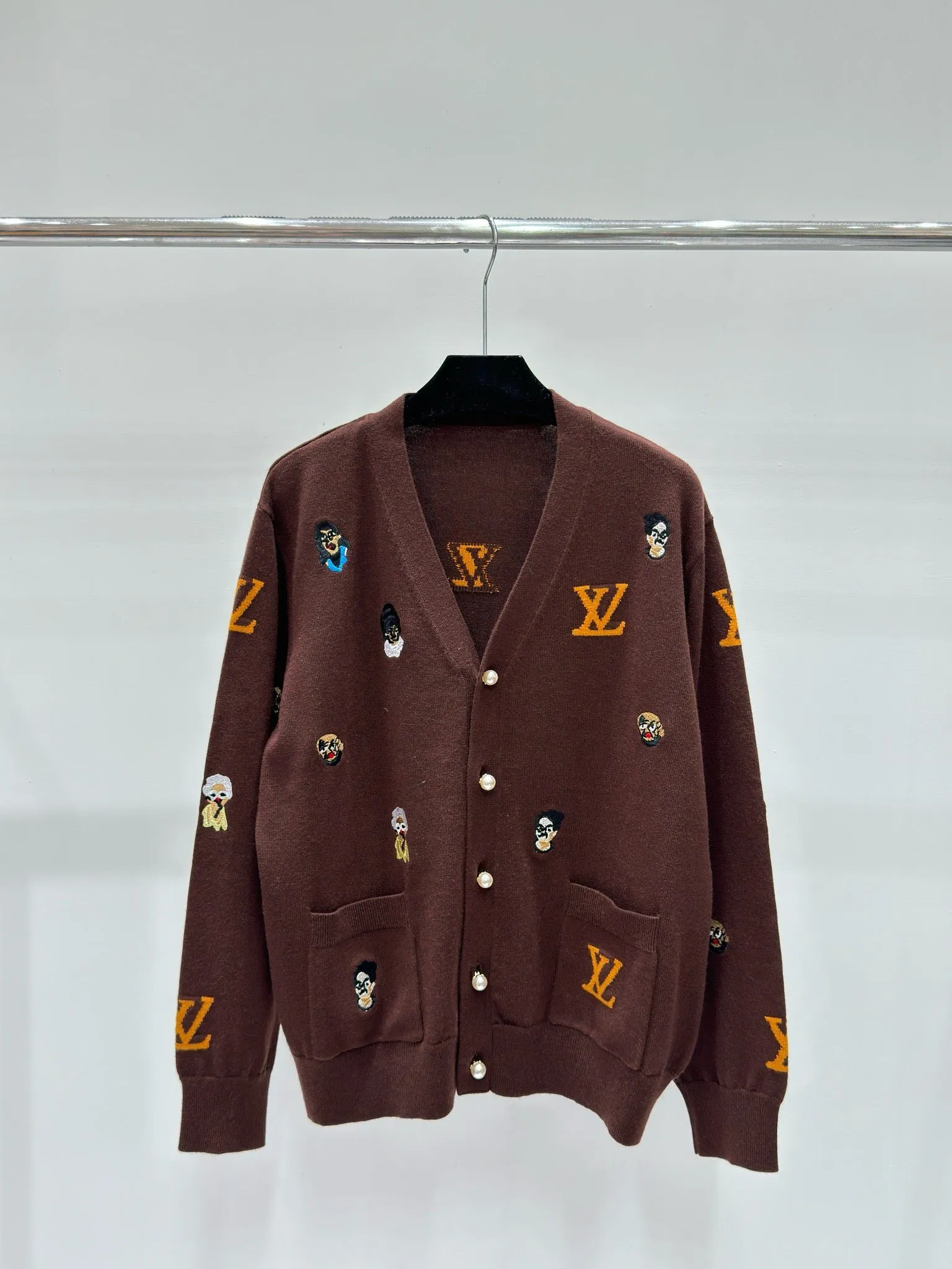 Monogram Character Knit Cardigan