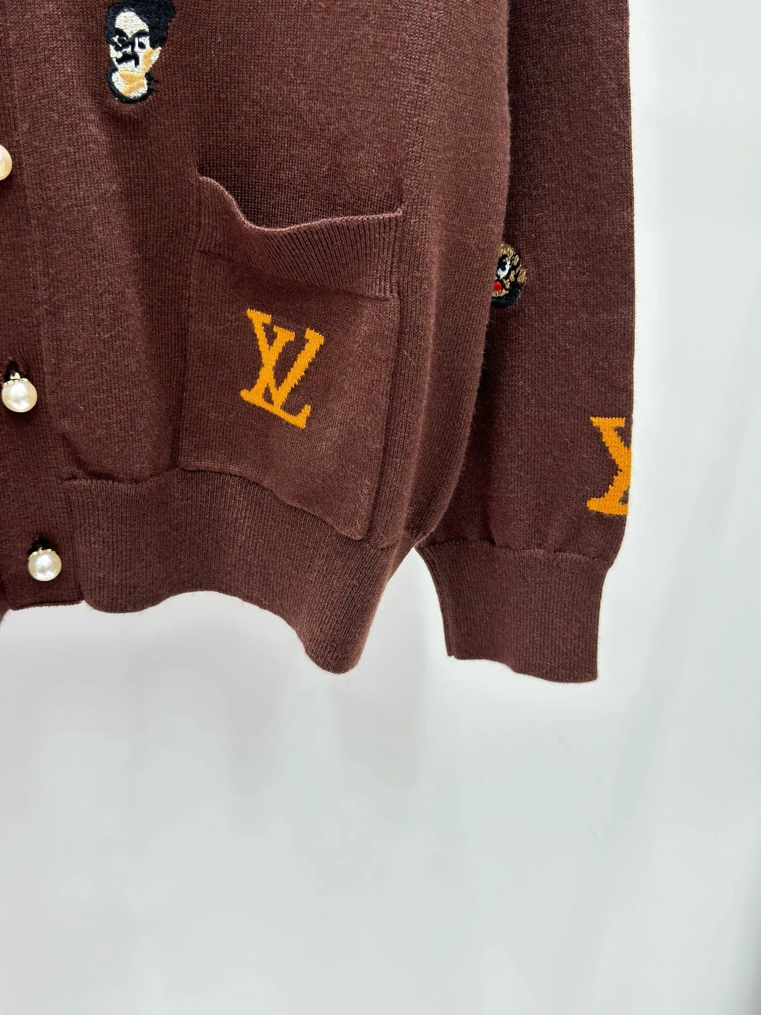 Monogram Character Knit Cardigan