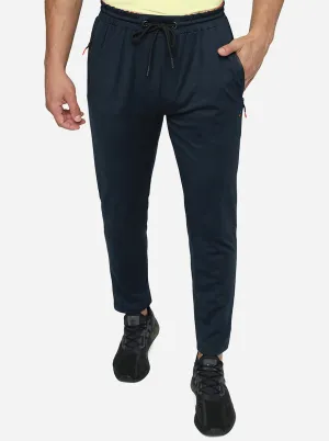 Navy Blue Solid Slim Fit Track Pant | Jade Play