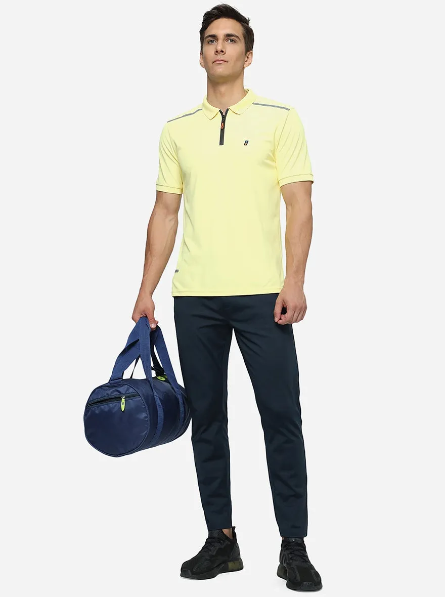 Navy Blue Solid Slim Fit Track Pant | Jade Play