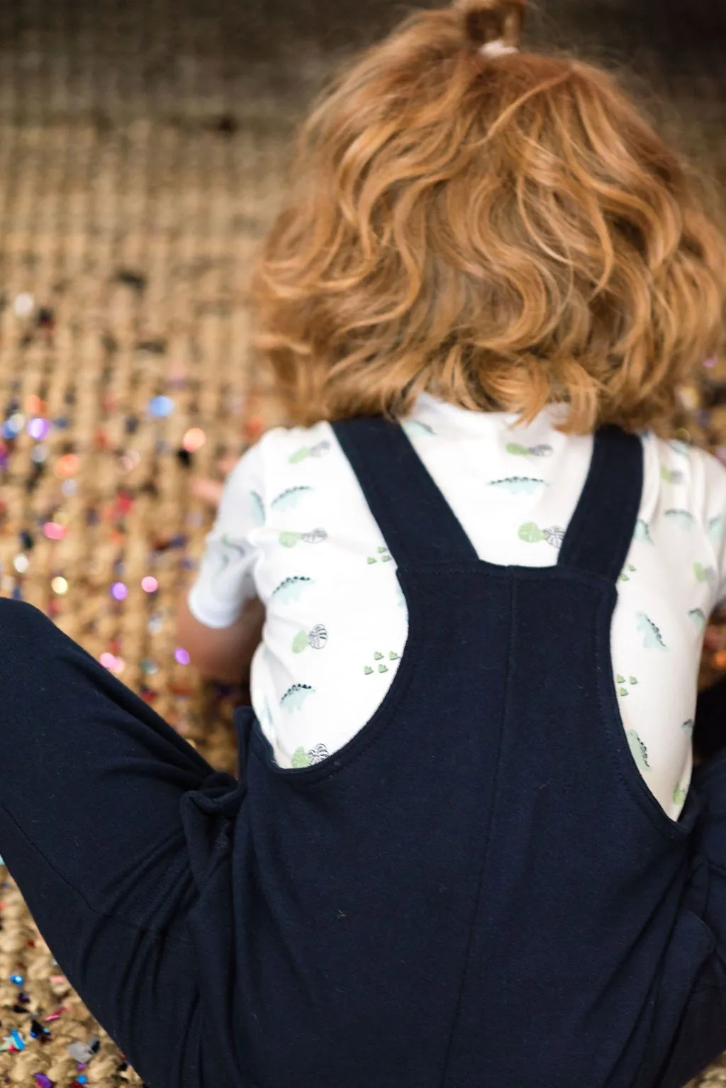 Navy Knit Dungaree