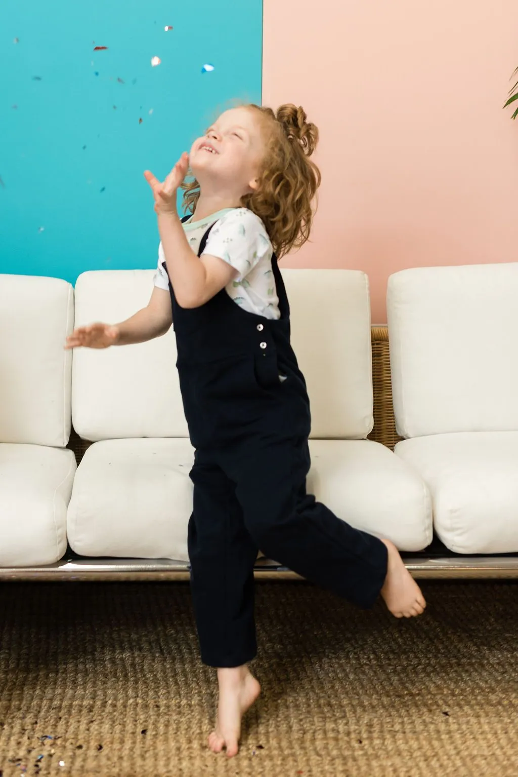 Navy Knit Dungaree