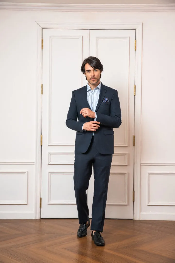 Navy Plain Coat MEC662-NY