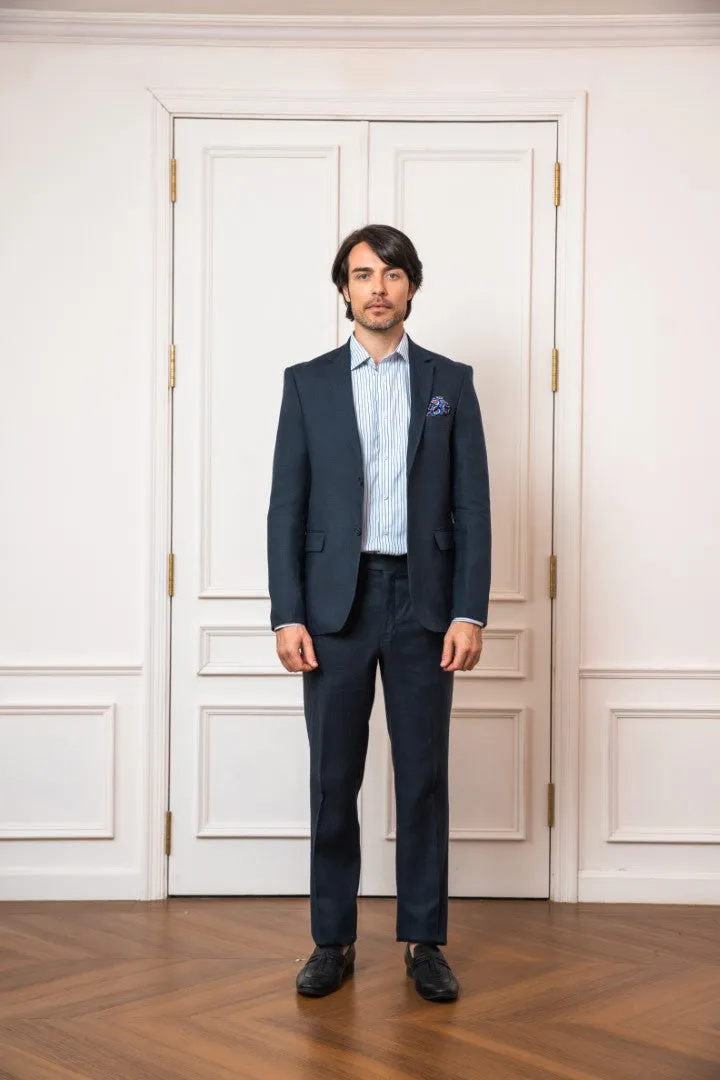 Navy Plain Coat MEC662-NY