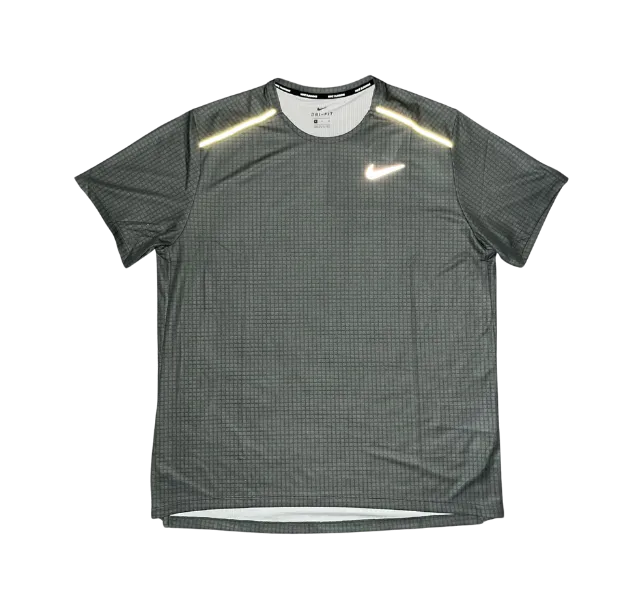Nike Tech Miler Grid T-Shirt - Khaki