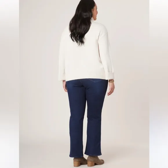 NWT democracy long roll sleeve funnel neck popcorn stitch front plus 2X 🌸🌺🌹G