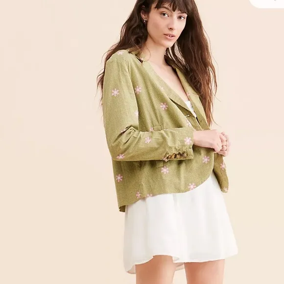 NWT Free People Cali Oversized Floral Blazer