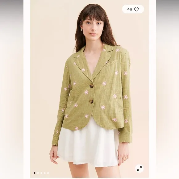 NWT Free People Cali Oversized Floral Blazer