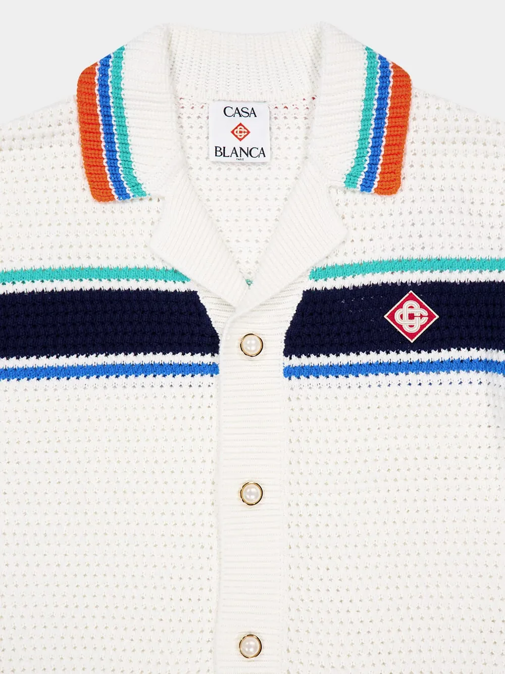 Off-White Crochet Tennis Shacket