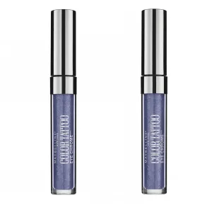 Pack of 2 Maybelline New York Color Tattoo Eye Chrome Eyeshadow, Bold Sapphire 560