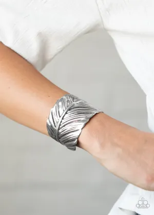 Paparazzi Where Theres a QUILL, Theres a Way - Feather Cuff Bracelet
