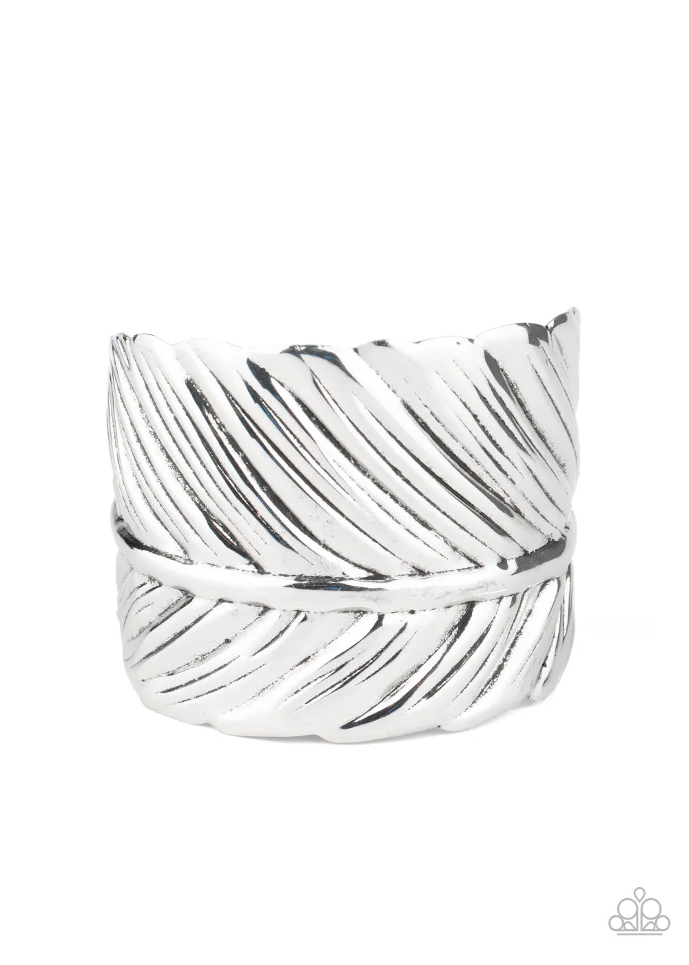 Paparazzi Where Theres a QUILL, Theres a Way - Feather Cuff Bracelet