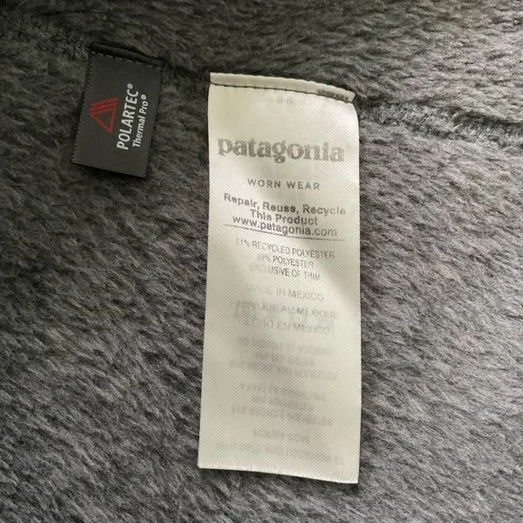 Patagonia Re-Tool Snap-T Pullover Deep Pile JacketWomens SmallGrey Mint Green