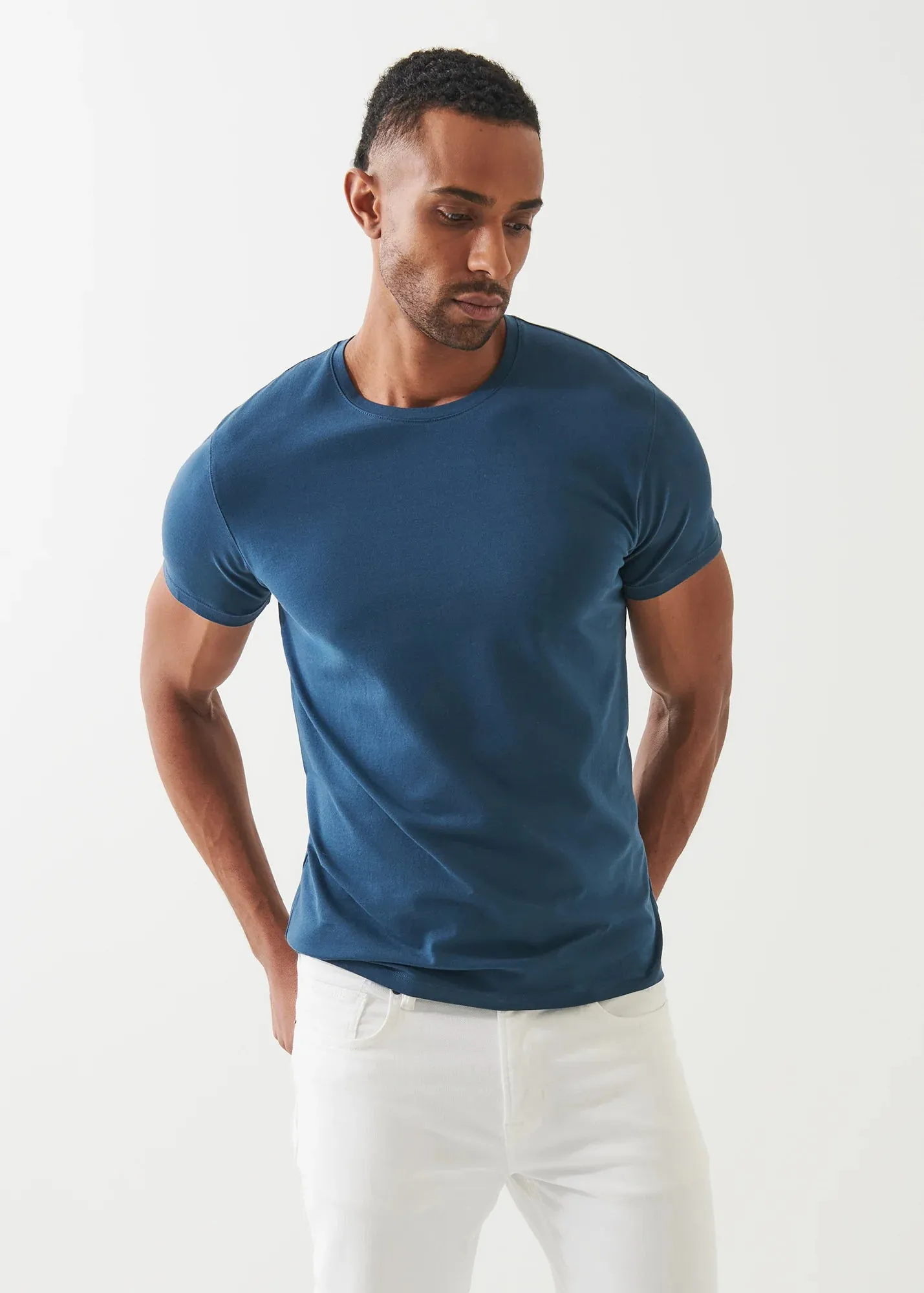 Patrick Assaraf Peruvian Pima Cotton SS Crew Neck T-Shirt