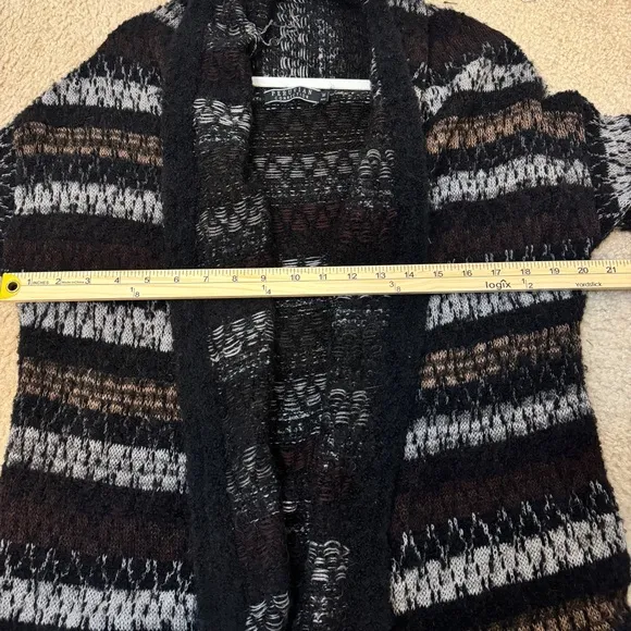 Peruvian Connection Wool Silk Blend Long Cardigan Size Medium Cozy Sweater