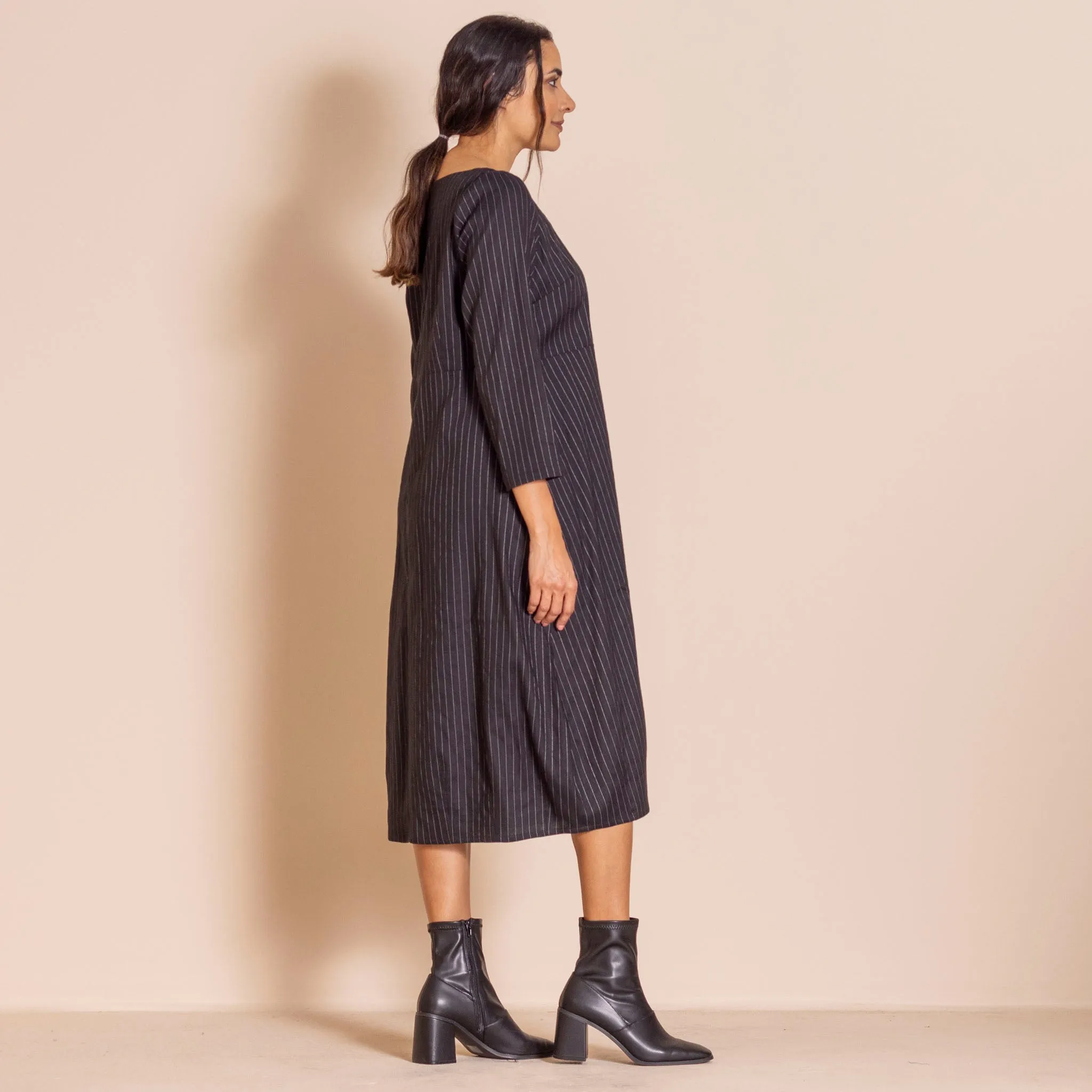 pinstripe  romance dress