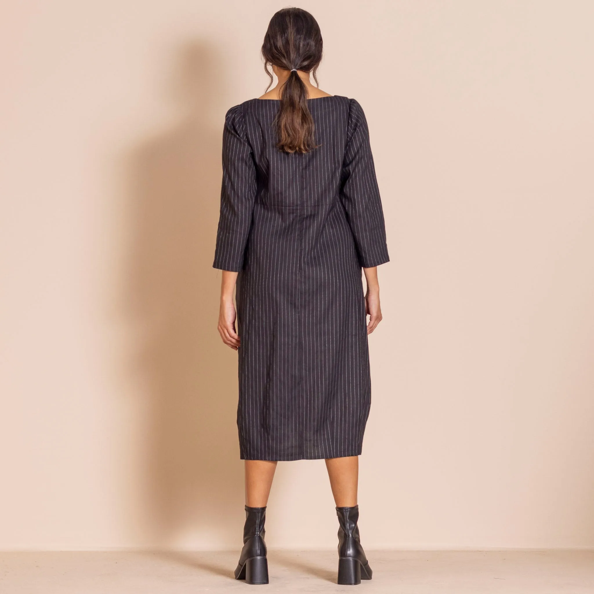 pinstripe  romance dress