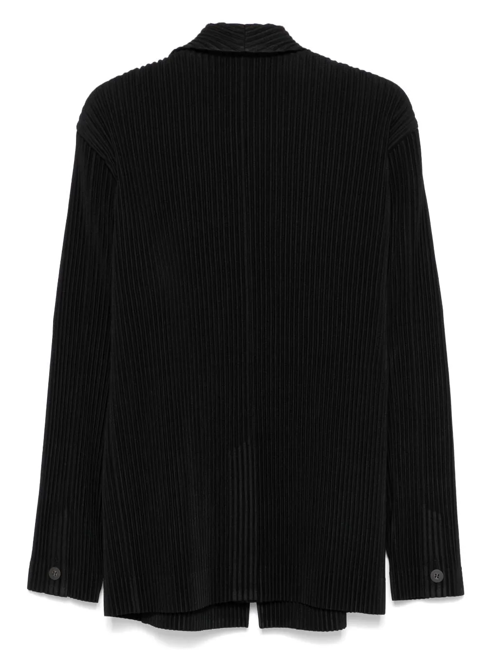 Pleated single-breasted jacket