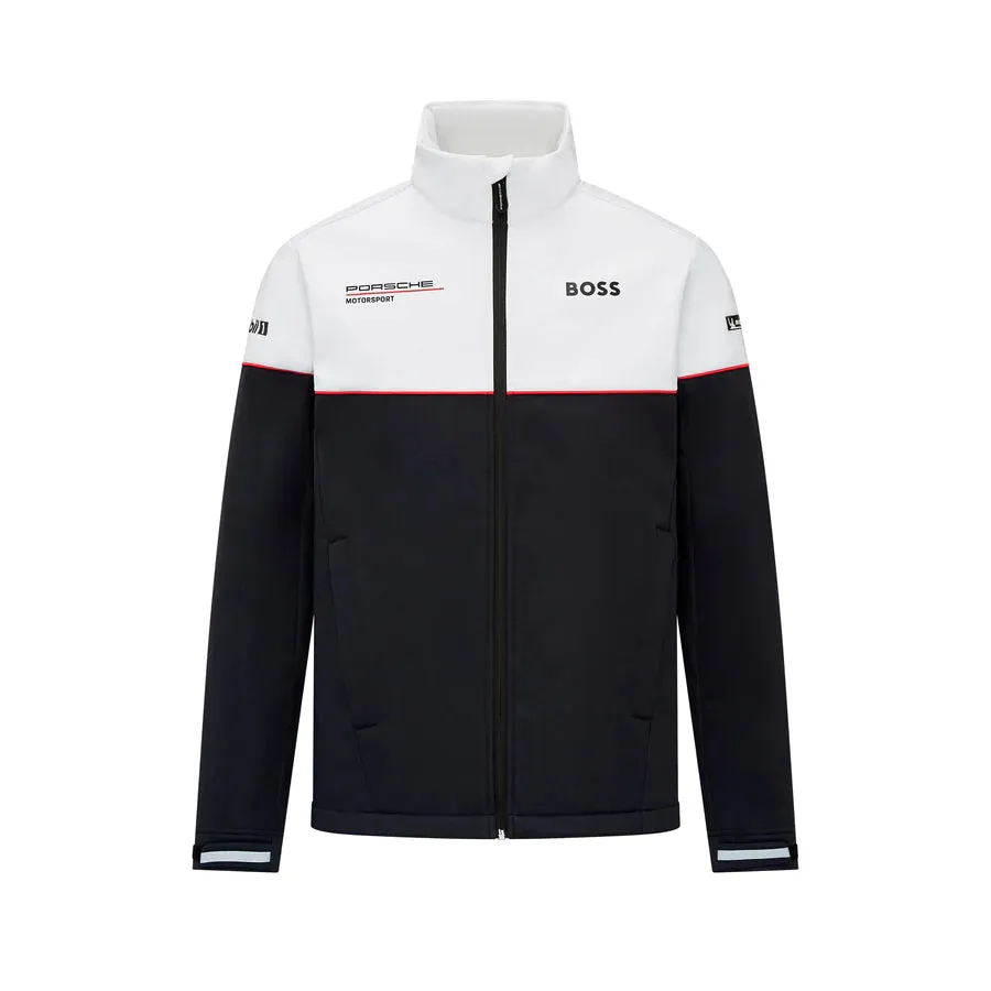 Porsche Motorsport Men's Team Softshell Jacket - Black & White
