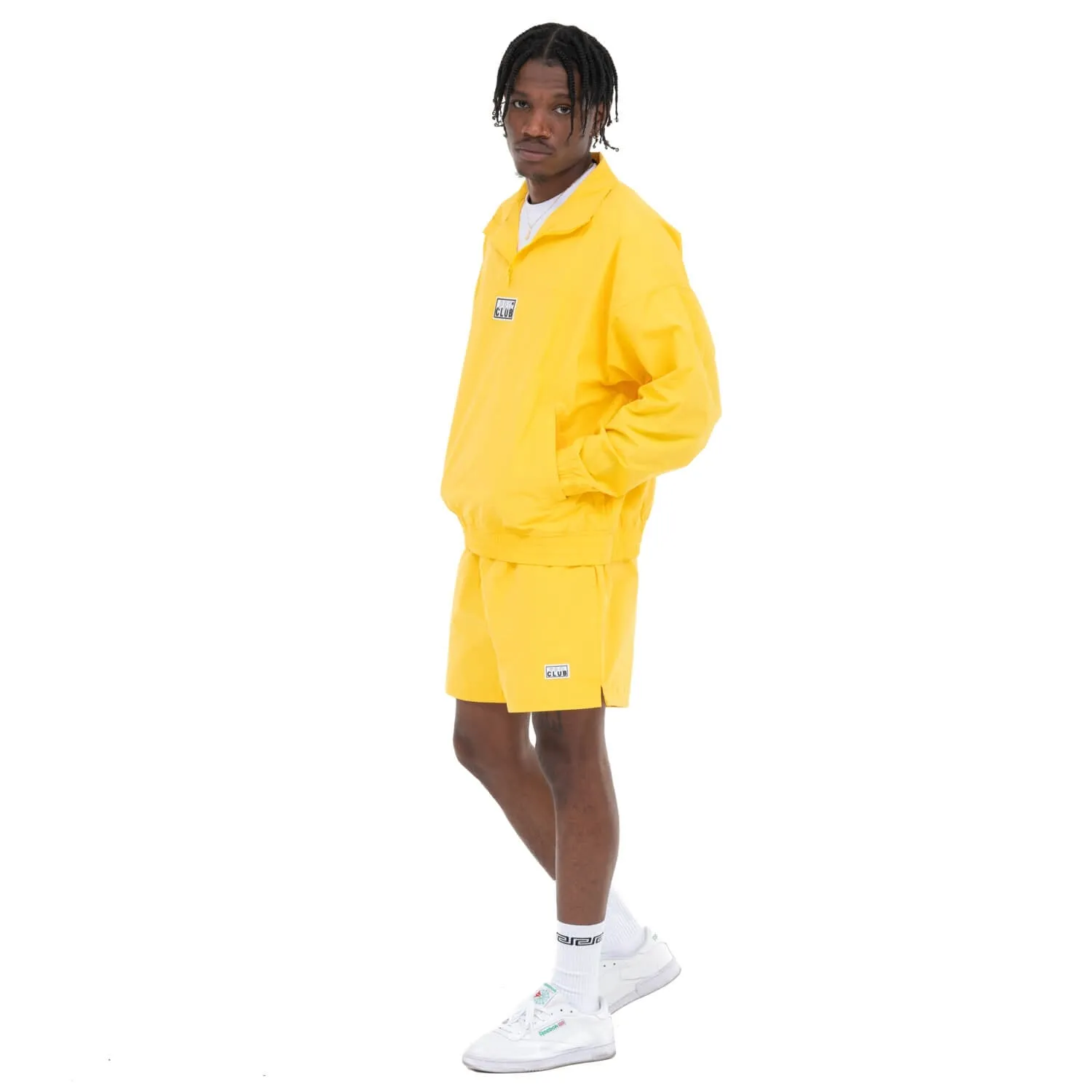 Pro Club Men's Comfort Cotton/Nylon Half Zip Track Jacket - YELLOW