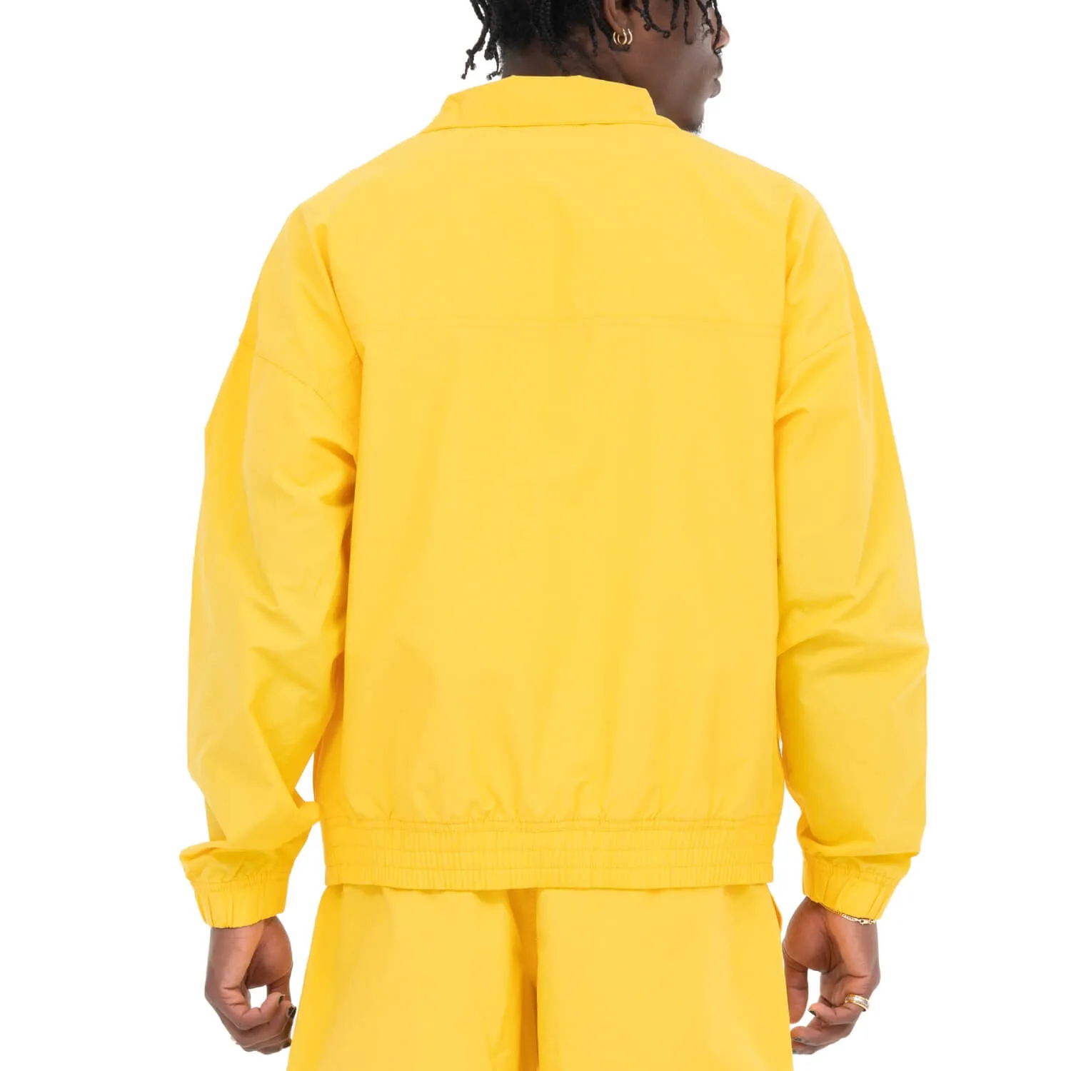 Pro Club Men's Comfort Cotton/Nylon Half Zip Track Jacket - YELLOW