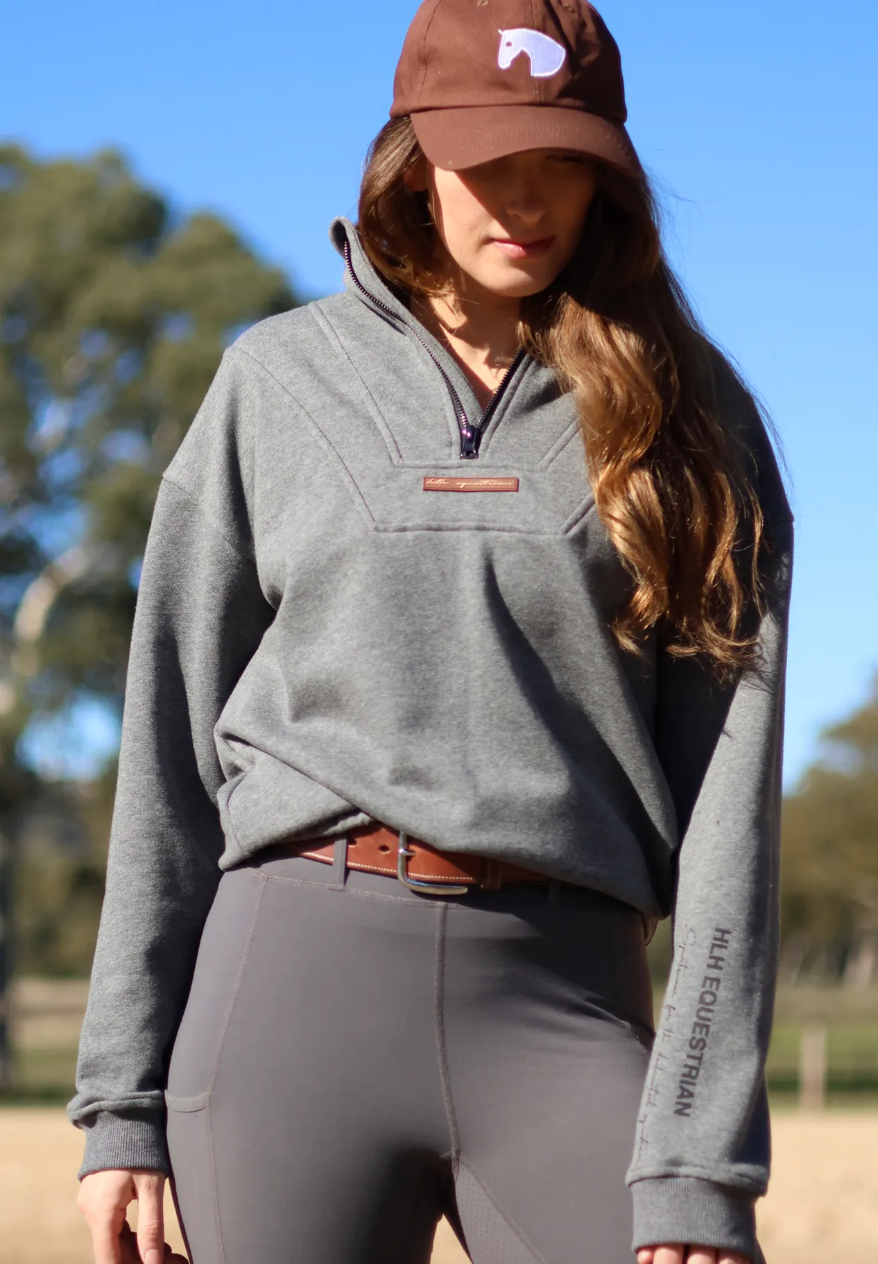 Quarter Zip Sweater in Marle Charcoal