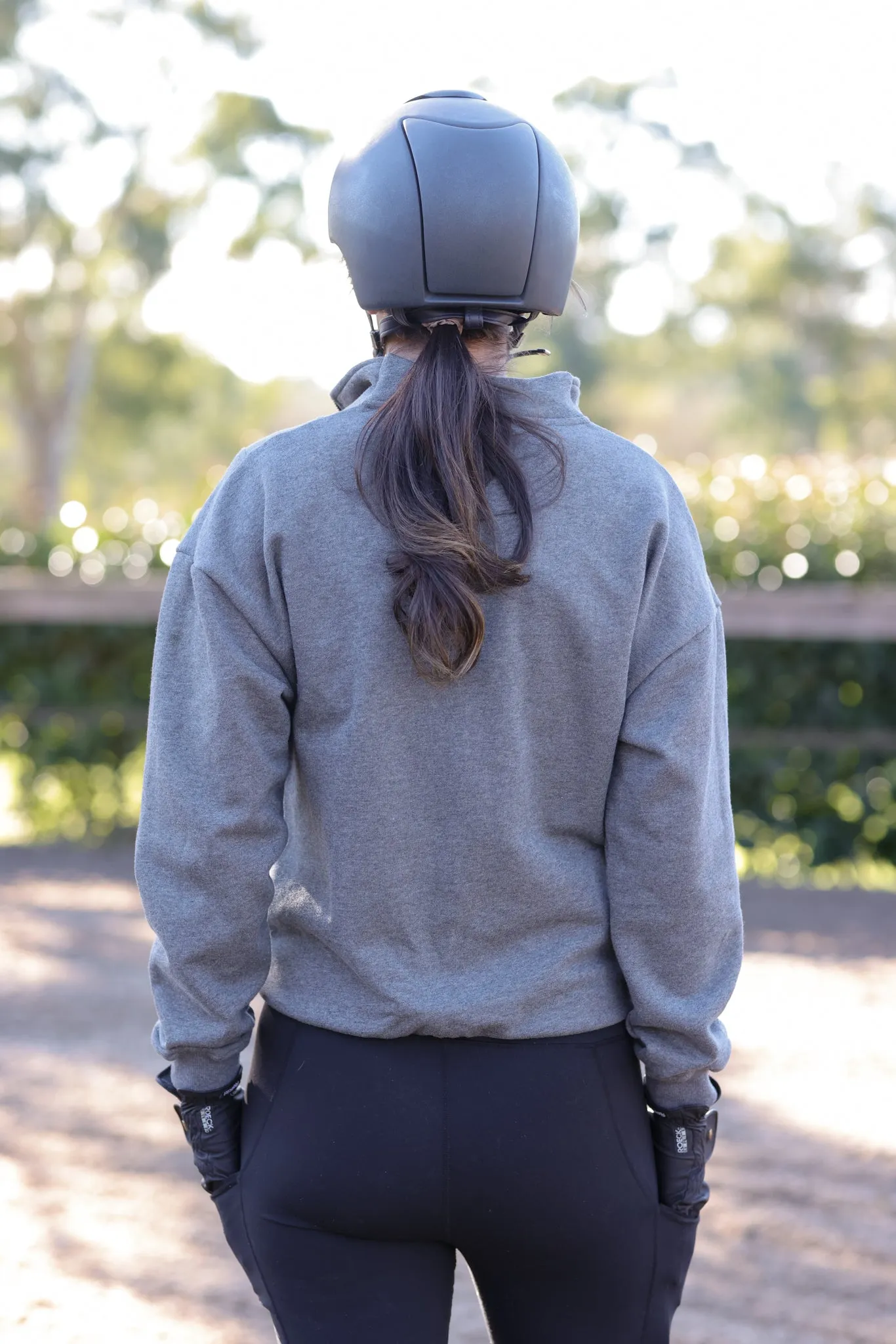 Quarter Zip Sweater in Marle Charcoal