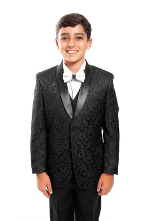 "Cruz" Tazio Kids Black 5-Piece Tuxedo