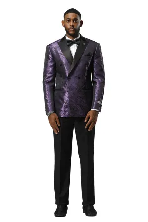 "Lennox" Purple Tuxedo Jacket (Separates)