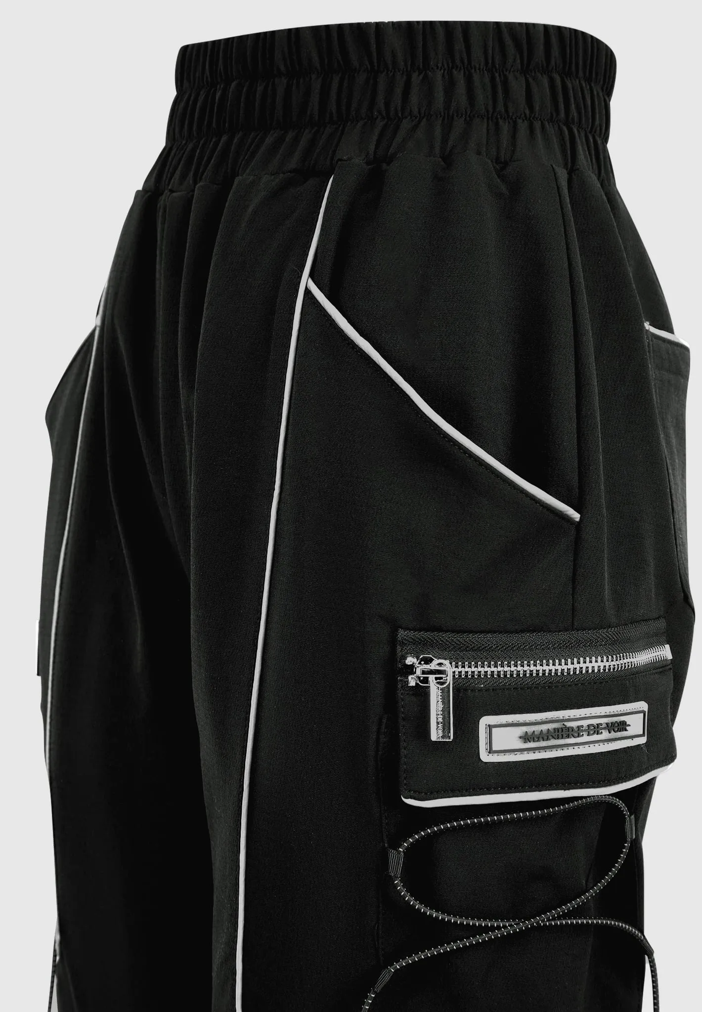 Reflective Piped Cargo Pants