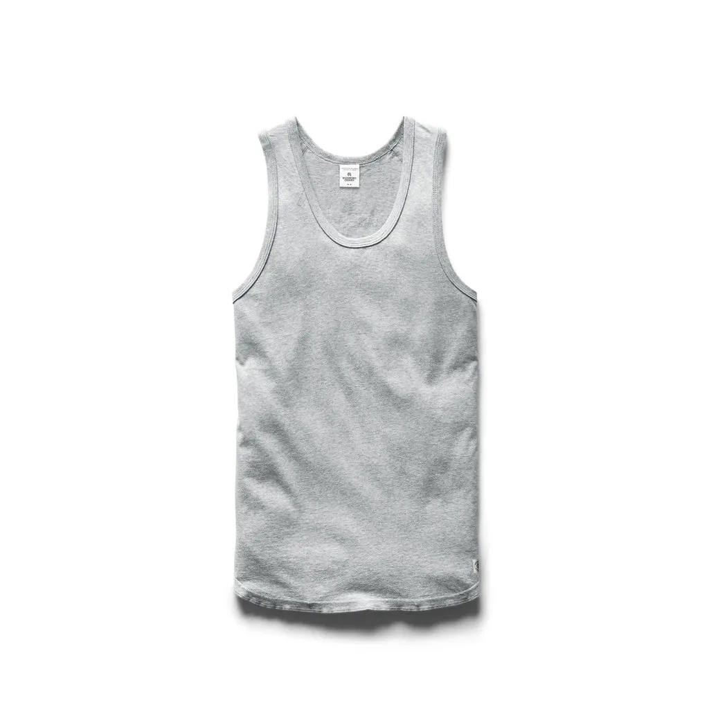 Reigning Champ Men Knit Ringspun Jersey Tank Top Heather Grey RC-1072-HGRY